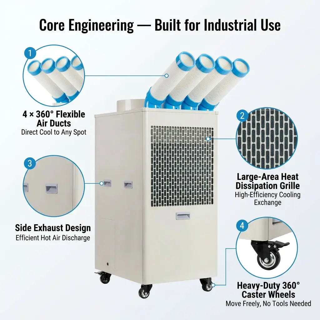 OEM Özel Logo Endüstriyel Taşınabilir Klima 110V 220V 380V Çok Gerilim Düşük Adedi Fabrika Doğrudan Tedarik OEM Özel Logo Endüstriyel Taşınabilir Klima 110V 220V 380V Çok Gerilim Düşük Adedi Fabrika Doğrudan Tedarik